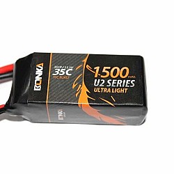 11.1V 1500mAh 35C 3S1P Bonka Lipo Battery - High Quality