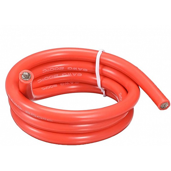 6AWG High Quality Red Silicon Wire - 1Meter 6AWG High Quality Red Silicon Wire - 1Meter
