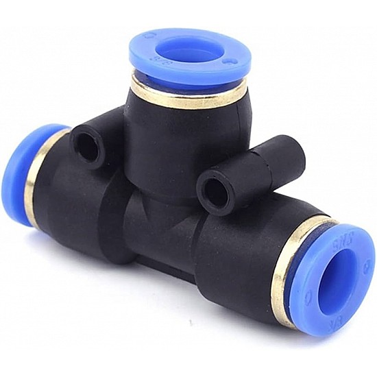 8mm T Union Pneumatic Pipe Fitting Connector 8mm T Union Pneumatic Pipe Fitting Connector