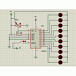 LM3914 analog voltage level DOT/BAR Display driver IC