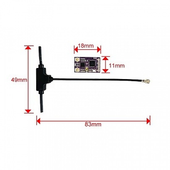 ExpressLRS 2.4GHz Namimno N24R-ND Dual T Antenna Nano Reciever Module ExpressLRS 2.4GHz Namimno N24R-ND Dual T Antenna Nano Reciever Module