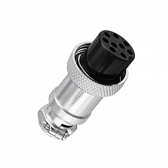 GX16 9-Pin Circular Aviation Socket Plug Male and Female Panel Connector GX16 9-Pin Circular Aviation Socket Plug Male and Female Panel Connector