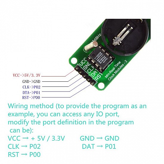 DS1302 Real-time Clock Module Without Battery CR2032 | Sensors s