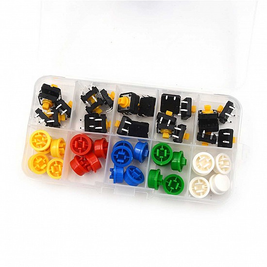 12*12*7.3MM Tactile Push Button Micro Switch 25 Pairs | Accessories | Parts Pack