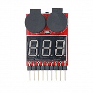 1-8S Low Lipo Battery Voltage Tester Indicator Buzzer | Sensors | RGB/LED