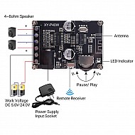 XY-P40W Stereo Bluetooth Power Amplifier Board | Modules | Power