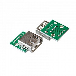 USB 2.0 Female To DIP 2.54mm 4Pin Converter Board | Sensors | Serial/Converter