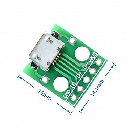 MICRO USB female to DIP 5pin Converter Board | Sensors | Serial/Converter