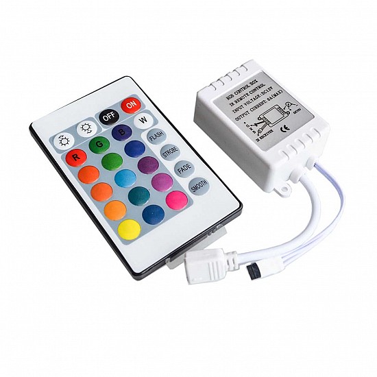 12V 24 Key RGB Colorful Light With 3528 5050 IR44 Controller Module | Sensors | RGB/LED