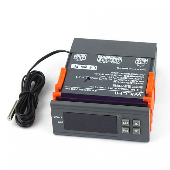 WH7016C Digital LCD Thermostat Regulator Temperature Controller With NTC Sensor | Modules | Control