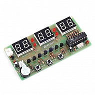 6Bits AT89C2051 LED Chip Electronic Alarm Clock Kit | Learning Kits  Kits