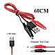 60CM Alligator Test Clips Clamp to USB Male Connector Power Adapter Cable | Tools | Test/Weld/Assemble