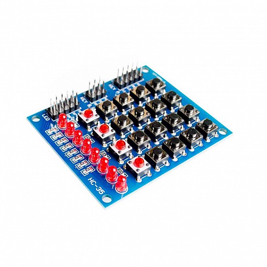 4X4 Matrix Keyboard Push Buttons Tastatur Switch Keypad with LED Display | Robots | Module