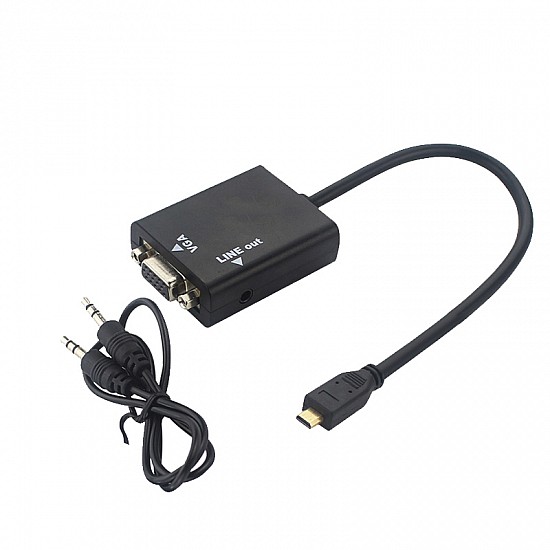 Raspberry PI 4B 1.5M MICRO HDMI TO HDMI/VGA Video Extension Line With Audio Transfer Line | Raspberry PI | Power Supply