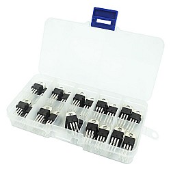10 Kinds,Each 5pcs L7805/7806/7812/7824/LM317 Three-terminal Regulator Tube Sorting Box Kit | Accessories | Parts Pack