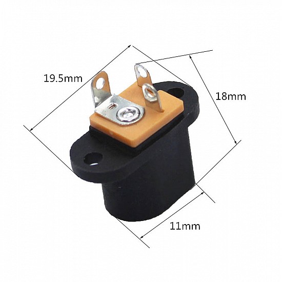 DC-017 5.5*2.1mm Female DC Power Socket With Ear Screw Hole | Accessories