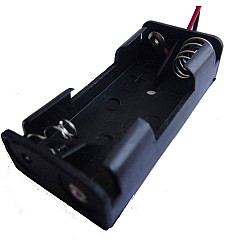 2xAAA Plastic Black Battery Case | Accessories | Battery Box