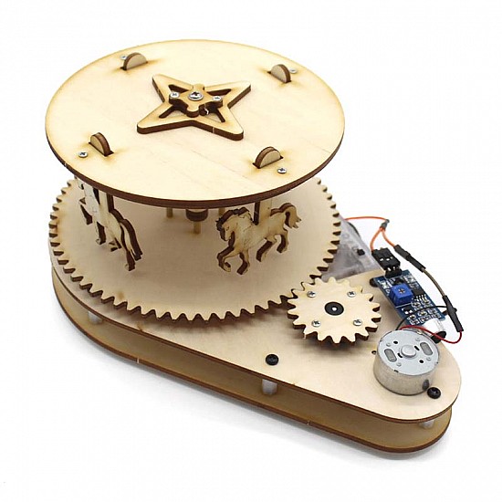 Voice Ccontrolled Carousel DIY Automatic Induction Model Toy | Learning Kits | Science Kits