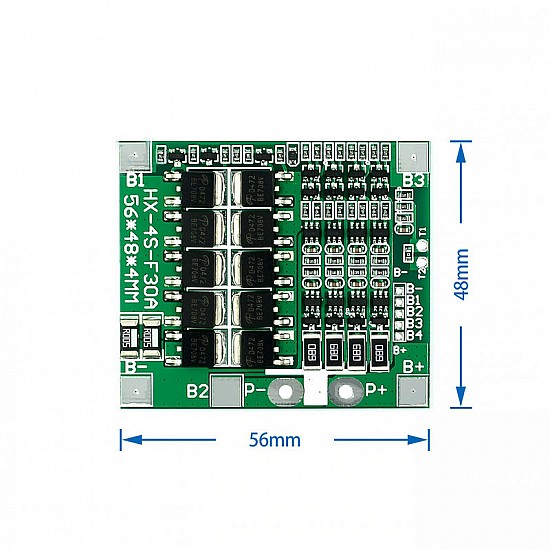 4S 30A 14.8V 18650 Lithium Battery Protection Board | Modules | Charging