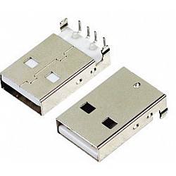 USB A Male White 90 Degree Bent Foot Plug Board | Accessories | USB