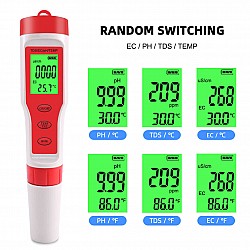 PH TDS EC TEMP 4-in-1 Pen-type Tester with Backlight | Tools | Instruments