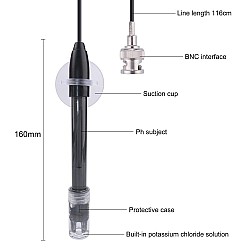PH-201 Electrode Sensor Probe+Connector Black | Tools | Instruments