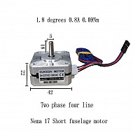 Nema 17 42 Stepper Short Fuselage Motor 0.09Nm 1.8 Degree OK42STH22-0804AC | 3D Printer | Motor/Stepper Motor