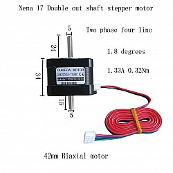 42BYGH34 Nema17 0.32Nm 1.8Degrees Double Shaft 42 Stepper Motor | 3D Printer | Motor/Stepper Motor