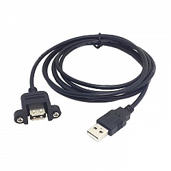 USB 2.0 Male to Female Extension Cable With Screw | Accessories | Cable