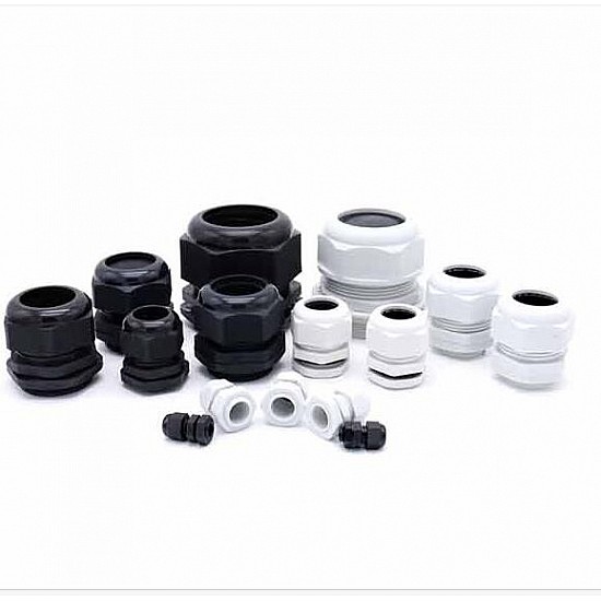 PG7-PG48 Waterproof Nylon Plastic Cable Gland Connector Black / White | Hardwares | Connector