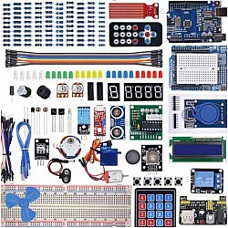 The Most Complete Starter Kit for Arduino UNO R3 with Rfid Card/Relay Module/Stepper Motor/SG90 Servo/1602 LCD/Jumper Wire including Tutorial | Learning Kits | Arduino Kits