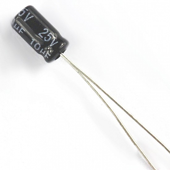 Electrolytic Capacitor 25v/10uf 4*7MM | Components | Capacitors