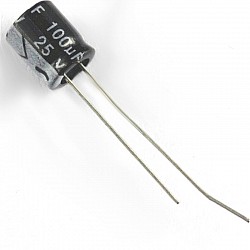 Electrolytic Capacitor 25V/100UF 6*12MM | Components | Capacitors