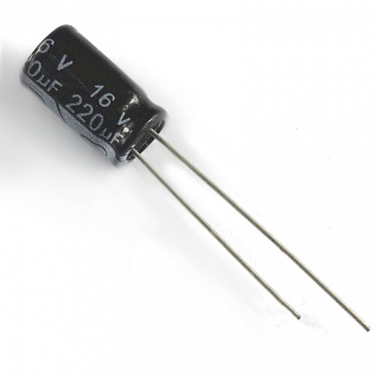 Electrolytic Capacitor 16V/220UF 6.3*12MM | Components | Capacitors