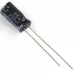 Electrolytic Capacitor 25V/220UF 6.3*12MM | Components | Capacitors