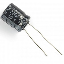 Electrolytic Capacitor 50V/220UF 10*12MM | Components | Capacitors