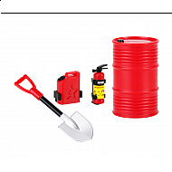 Fuel Tank＆Fire Extinguisher＆Shovel＆Oil Drum Combo Pack