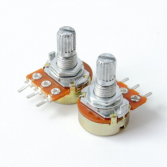 WH148 10K Ohm 3Pin 15mm Shaft Single Potentiometer WH148 10K Ohm 3Pin 15mm Shaft Single Potentiometer