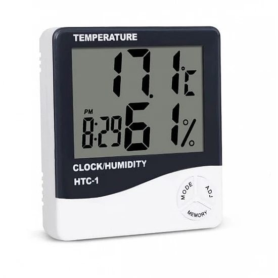 HTC-1 High Precision Large-Screen Electronic Indoor Temperature, Humidity Thermometer and Clock Alarm HTC-1 High Precision Large-Screen Electronic Indoor Temperature, Humidity Thermometer and Clock Alarm