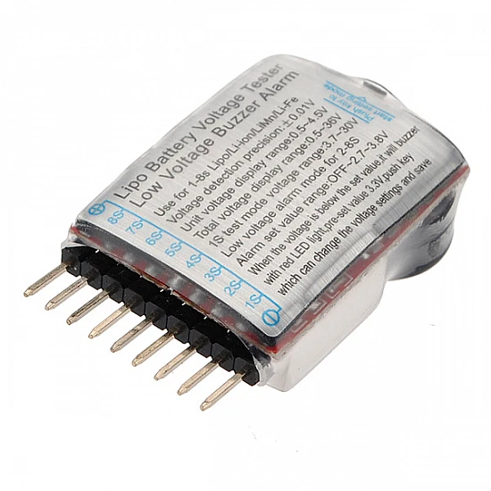 Battery Voltage Tester Monitor and Buzzer Alarm - Multirotor Battery Voltage Tester Monitor and Buzzer Alarm - Other - Multirotor