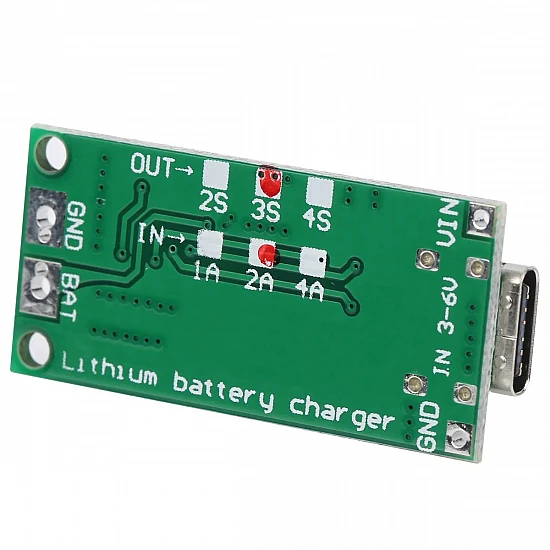 3S-2A |18650 Polymer Lithium Ion Charger Type C to 3S 8.4V 2A Booster Module