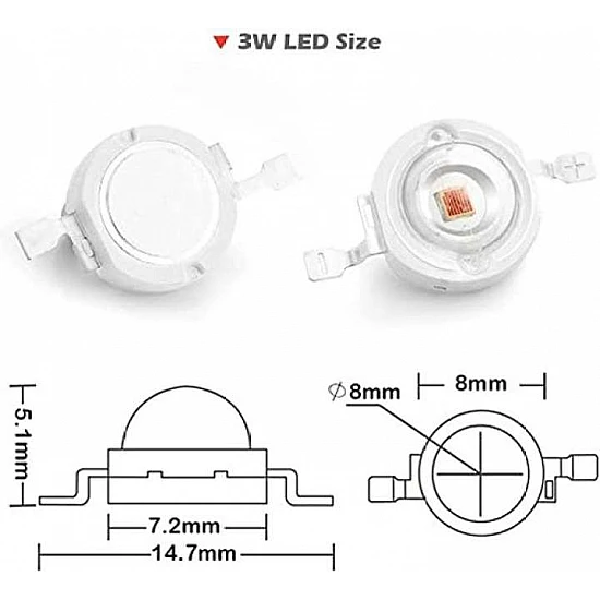 3W 3000-15000K High Power Red SMD LED Light Beads | Red 3W 3000-15000K High Power Red SMD LED Light Beads | Red
