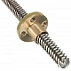 400mm Trapezoidal Lead Screw 8mm Thread 2mm Pitch Lead Screw with Copper Nut 400mm Trapezoidal Lead Screw 8mm Thread 2mm Pitch Lead Screw with Copper Nut