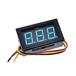Blue 0.36 inch Digital Three Wire DC Voltmeter With Case 