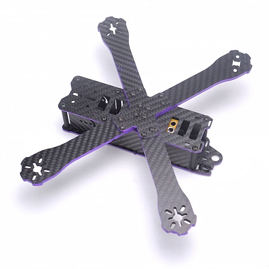 DIY X 220mm X-Type Carbon Fiber Frame with a touch of Purple Side Plate DIY X 220mm X-Type Carbon Fiber Frame with a touch of Purple Side Plate