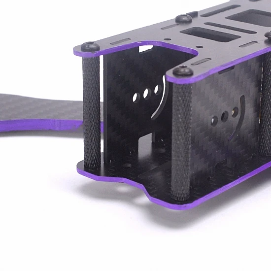 DIY X 220mm X-Type Carbon Fiber Frame with a touch of Purple Side Plate DIY X 220mm X-Type Carbon Fiber Frame with a touch of Purple Side Plate