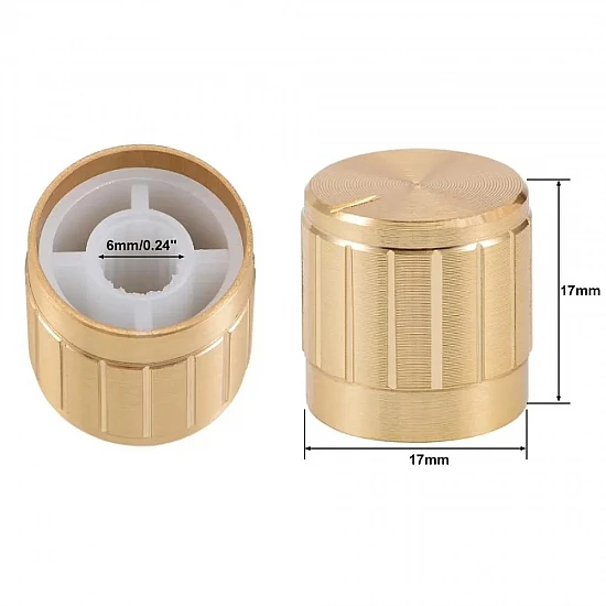 Gold Aluminum Alloy Potentiometer Knob Cap Gold Aluminum Alloy Potentiometer Knob Cap