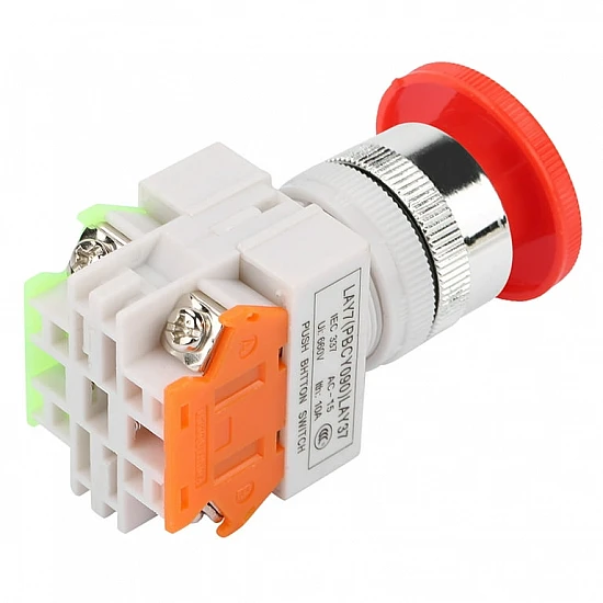 LAY37 11ZS 1 Open & 1 Closed Self-Locking 30mm Mushroom Head Emergency Stop Switch LAY37 11ZS 1 Open & 1 Closed Self-Locking 30mm Mushroom Head Emergency Stop Switch