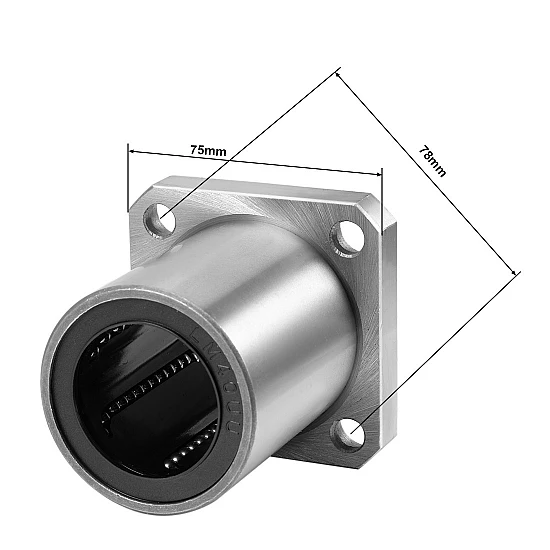 LMK40UU 40mm Square Flange Linear Motion Bearing LMK40UU 40mm Square Flange Linear Motion Bearing