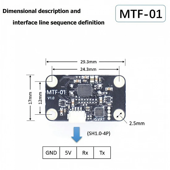 MicoAir Optical Flow Ranging Sensor Integrated With MTF-01 Drone Positioning Module & 8m Laser Ranging PMW3901 Sensor MicoAir Optical Flow Ranging Sensor Integrated With MTF-01 Drone Positioning Module & 8m Laser Ranging PMW3901 Sensor